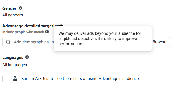 Meta Ads audience expansion